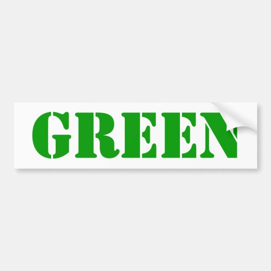 GREEN Bumberステッカー バンパーステッカー (正面)