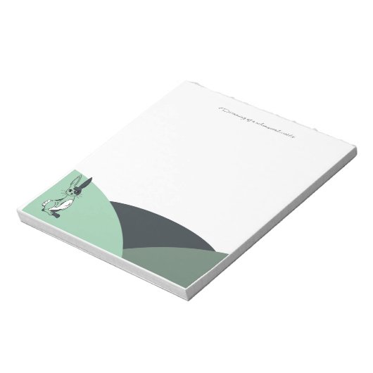 Green Bunny Notepad ノートパッド (回転)