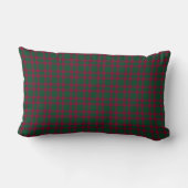 Green Burgundy Plaid Pattern ランバークッション (裏面)