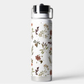 Green Burgundy Wildflower ウォーターボトル (背面)