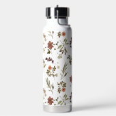 Green Burgundy Wildflower ウォーターボトル (左面)