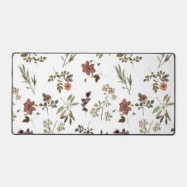 Green Burgundy Wildflower  デスクマット