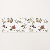 Green Burgundy Wildflower ヨガマット (裏面(横))