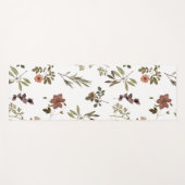 Green Burgundy Wildflower ヨガマット (正面(横))