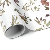 Green Burgundy Wildflower  ラッピングペーパー (ロールコーナー)