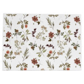 Green Burgundy Wildflower ラージペーパーバッグ (裏面)