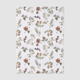 Green Burgundy Wildflower 薄葉紙