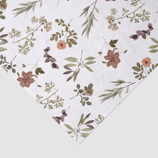 Green Burgundy Wildflower 薄葉紙 (詳細)