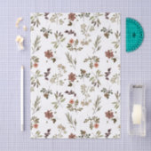 Green Burgundy Wildflower 薄葉紙 (クラフト)