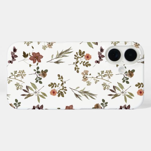 Green Burgundy Wildflower Case-Mate iPhoneケース (裏面 (横))