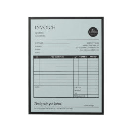 Green Business モダン Invoice Salesテンプレート ノートパッド