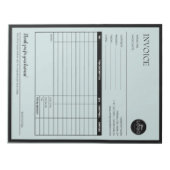 Green Business モダン Invoice Salesテンプレート ノートパッド (正面)