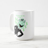 Green business executive puppet コーヒーマグカップ (正面左)