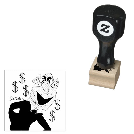 Green business executive puppet ラバースタンプ (押印)