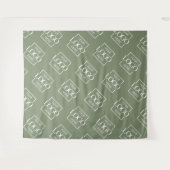 Green Business Logo Pattern Trade Show Backdrop タペストリー (正面(横))