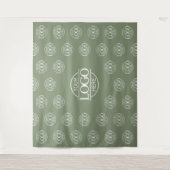 Green Business Logo Step & Repeat Backdrop Banner タペストリー (正面)