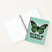 Green Butterfly Motivation Sticker  ノートブック (内部)