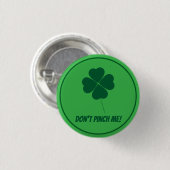 Green Button for St. Patrick's Day 缶バッジ (正面&裏面)