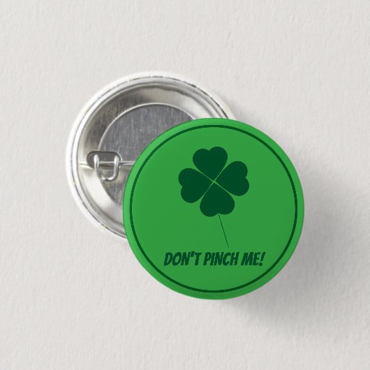 Green Button for St. Patrick's Day 缶バッジ (正面&裏面)
