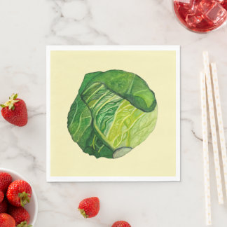 Green Cabbage Yellow Napkin スタンダードランチョンナプキン