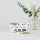 Green Calculator Tax Companyの名刺 名刺 (スタンド正面)