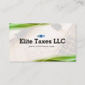 Green Calculator Tax Companyの名刺 名刺 (裏面)