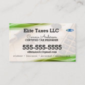 Green Calculator Tax Companyの名刺 名刺 (正面)