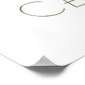 Green California Grizzly Bear Typography Art Print ポスター (角)