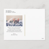 Green Calligraphy and Wreath New Year Photo シーズンポストカード (裏面)