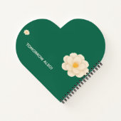Green Camellia Heart | Cute Aesthetic Journal ノートブック (裏面)