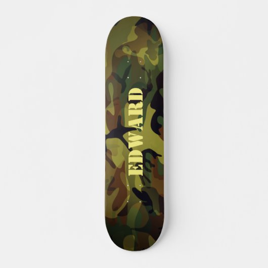 Green Cammo スケートボード (正面)