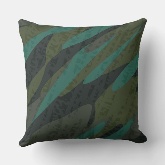 Green Camo Abstract クッション (裏面)