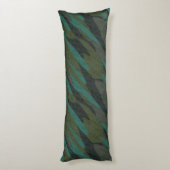 Green Camo Abstract ボディピロー (裏面 (縦))