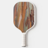 Green Camo Tree Bark Pickleball Paddle ピックルボールラケット (裏面)