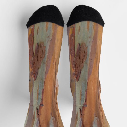 Green Camo Tree Bark Socks ソックス (上部)