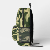 Green Camouflage camo Custom Name Printed Backpack プリントバックパック (右)