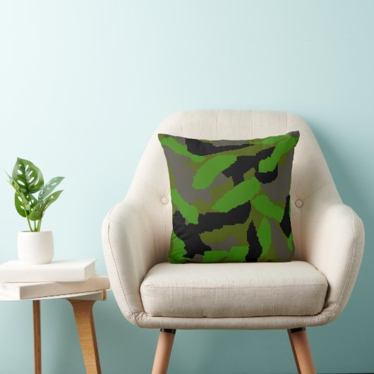 Green Camouflage Design クッション (椅子)