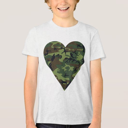 Green Camouflage Pattern, Military Pattern, Army トライブレンドＴシャツ (正面)