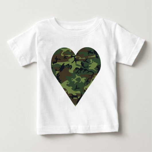 Green Camouflage Pattern, Military Pattern, Army ベビーTシャツ (正面)