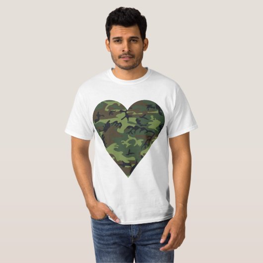 Green Camouflage Pattern, Military Pattern, Army Tシャツ (正面フル)