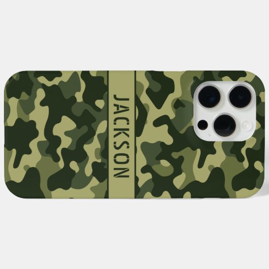 Green Camouflage Personalized Case-Mate iPhoneケース (裏面 (横))