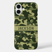 Green Camouflage Personalized Case-Mate iPhoneケース (裏面)