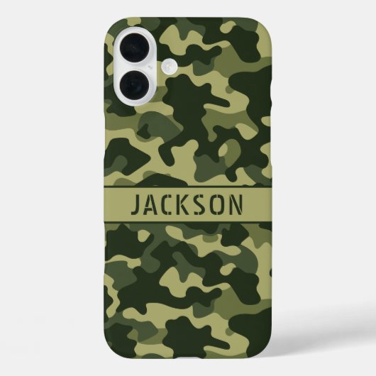 Green Camouflage Personalized Case-Mate iPhoneケース (裏面)