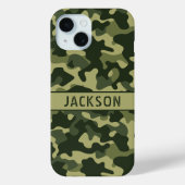 Green Camouflage Personalized Case-Mate iPhoneケース (裏面)