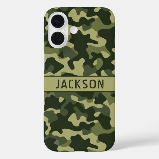 Green Camouflage Personalized Case-Mate iPhoneケース (裏面)