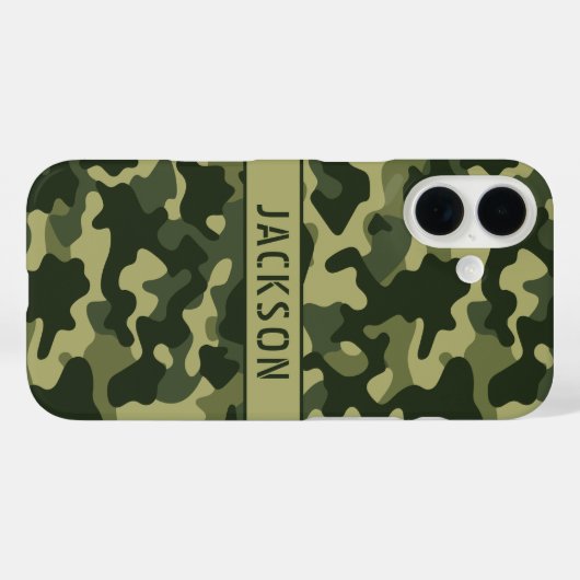 Green Camouflage Personalized Case-Mate iPhoneケース (裏面 (横))