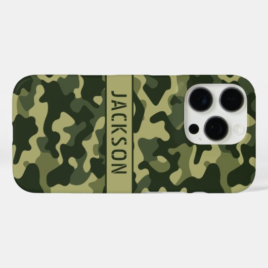 Green Camouflage Personalized Case-Mate iPhoneケース (裏面 (横))