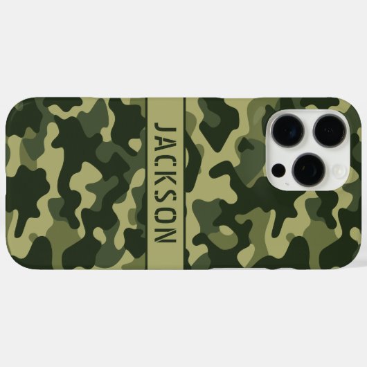 Green Camouflage Personalized Case-Mate iPhoneケース (裏面 (横))