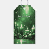 Green Candles Christmas Gift Tag ギフトタグ (裏面)
