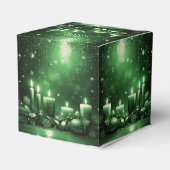 Green Candles Christmas Holiday Favor Box フェイバーボックス (裏面サイド)